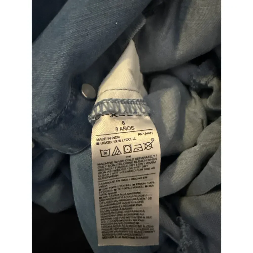JANIE AND JACK DENIM JUMPER ONE PIECE - size 8 , NEW WITH TAGS